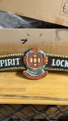 Spirit Locker Decorative Wall Sign Nautical Diver Helmet Style Wall Art - Thumbnail 2