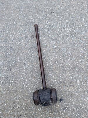 Vintage Wooden - Strongman - Circus/Carnival Hammer w/Metal Rings - Thumbnail 7