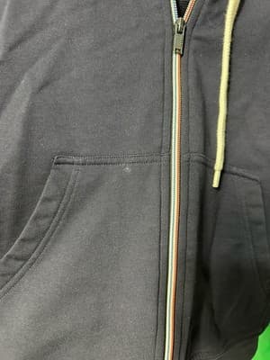 Lacoste LIVE Navy Full Zip Hoodie Crocodile Logo Drawstring Size 4 - Thumbnail 4