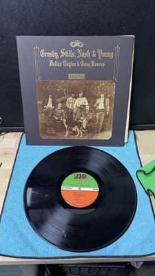 Crosby Stills Nash & Young Déjà Vu Vinyl LP Atlantic SD 7200 — Untested - Thumbnail 5