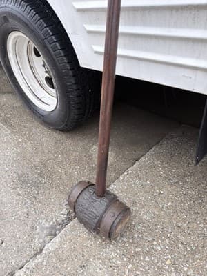 Vintage Wooden - Strongman - Circus/Carnival Hammer w/Metal Rings - Thumbnail 2