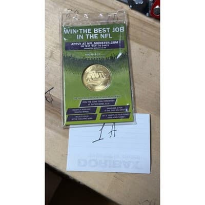 NFL Super Bowl XLIII Monster.com Promo Coin 2009 Tampa Bay Fandemonium Gold Tone