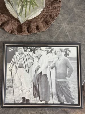 Vintage The Three Stooges Golf Scene Framed Picture – Moe, Larry & Curly - Thumbnail 4