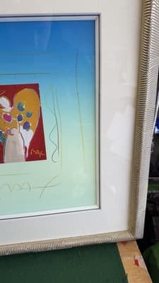 Peter Max Style Framed Angel Art Print 21x18 Contemporary Colorful Decor - Thumbnail 6