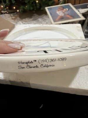 Vintage Homeplate Porcelain Wall Plaque “Welcome Stealin’ Time” Sailboat 9.5” - Thumbnail 2