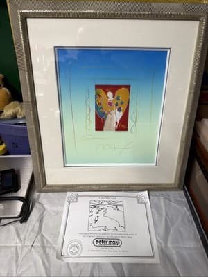 Peter Max Style Framed Angel Art Print 21x18 Contemporary Colorful Decor - Thumbnail 15