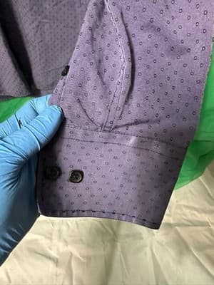 Bespoke Men’s Dress Shirt Medium Blue Pattern Button Down Long Sleeve - Thumbnail 5