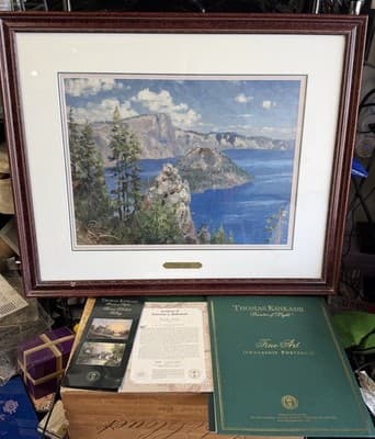 Thomas Kinkade Crater Lake Framed Limited Edition Print 102/750 COA