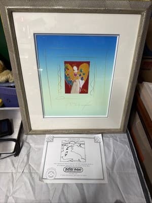 Peter Max Style Framed Angel Art Print 21x18 Contemporary Colorful Decor - Thumbnail 16