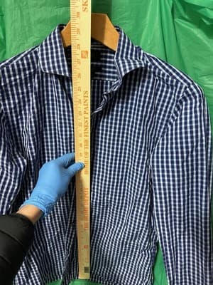 Banana Republic Lecgino Blue Gingham Button Down Shirt Italian Fabric Men’s M - Thumbnail 5