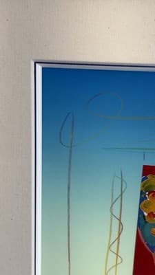 Peter Max Style Framed Angel Art Print 21x18 Contemporary Colorful Decor - Thumbnail 9