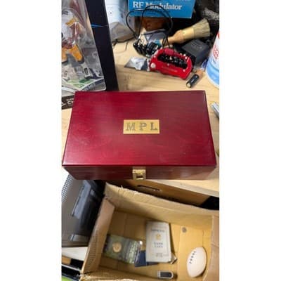 Don Salvatore Wood Cigar Humidor with Hygrometer and Humidifier MPL Monogram