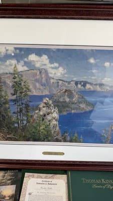 Thomas Kinkade Crater Lake Framed Limited Edition Print 102/750 COA - Thumbnail 8