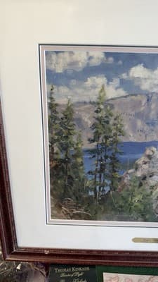 Thomas Kinkade Crater Lake Framed Limited Edition Print 102/750 COA - Thumbnail 4