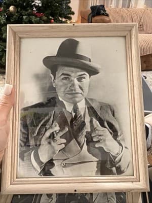 Edward G. Robinson Framed Portrait | Vintage Hollywood Movie Memorabilia