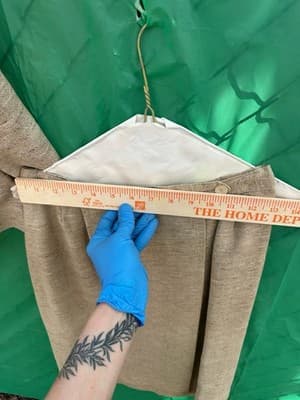 Vintage Chaus Linen Silk Suit Set Blazer Skirt Beige Women 6 - Thumbnail 5