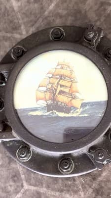 Vintage Wooden Nautical Porthole Wall Decor Sailing Ship – Maritime Products Co. - Thumbnail 3