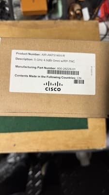 Cisco Aironet Omni Antenna AIR-ANT5140V-R 5GHz 4dBi RP-TNC New Sealed - Thumbnail 2