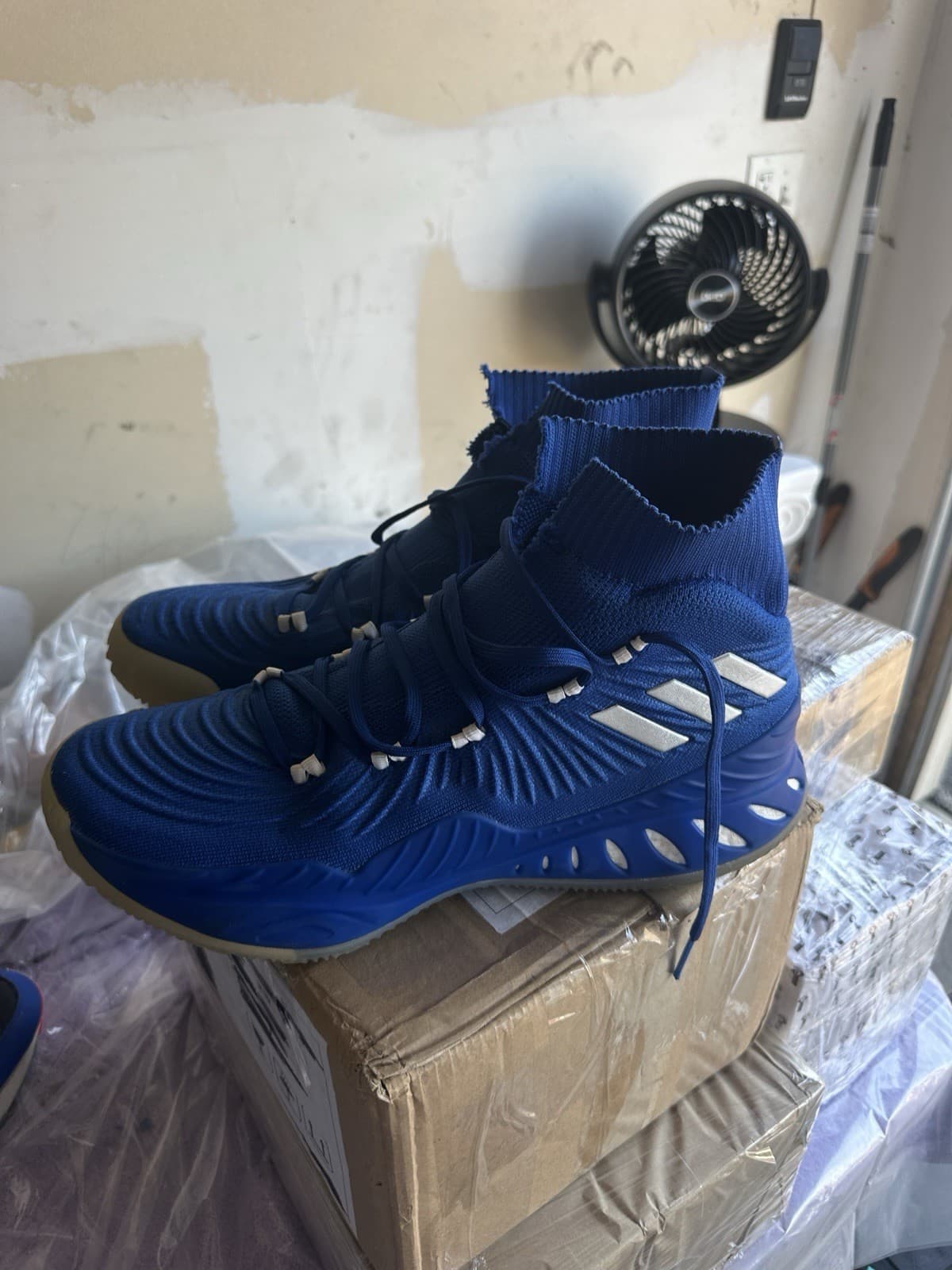 Adidas Blue Basketball Shoes High Top Size 13 Bishop O’Connell Edition - Thumbnail 5
