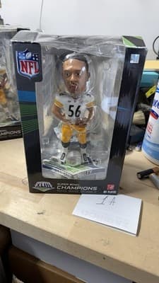 LaMarr Woodley #56 Steelers Super Bowl XLIII Ring Base Bobble 160/2009 - Thumbnail 2