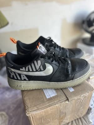 Nike Air Force 1 Low BQ4212-002 Black White Orange Men’s Size 13