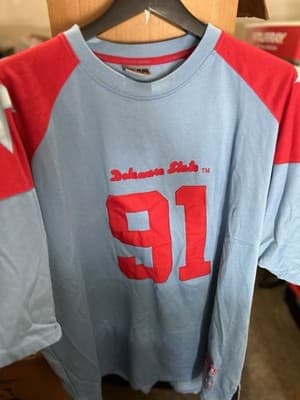 Colosseum Delaware State Hornets Jersey 3XL Blue Red #91