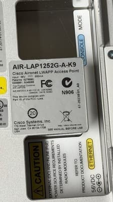 Cisco Aironet LAP1252G-A-K9 Wireless Access Point Untested No Box - Thumbnail 6