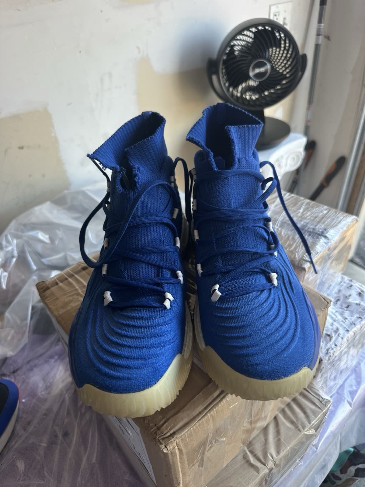 Adidas Blue Basketball Shoes High Top Size 13 Bishop O’Connell Edition - Thumbnail 3