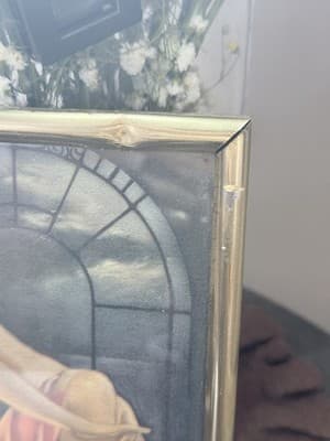 Vintage Pin-Up Glamour Print Framed – 1930s Style Art, Gold Tone Frame - Thumbnail 6