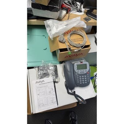 Avaya 5410 Digital Telephone Office Desktop Phone Grey with Stand and Manual