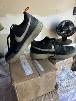 Nike Air Force 1 Low BQ4212-002 Black White Orange Men’s Size 13 - Thumbnail 7