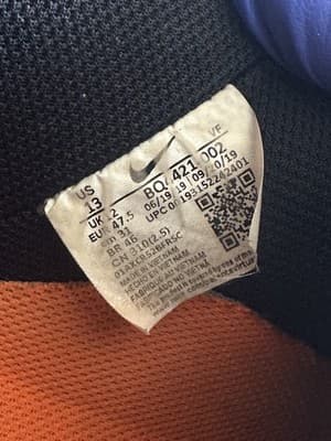 Nike Air Force 1 Low BQ4212-002 Black White Orange Men’s Size 13 - Thumbnail 8