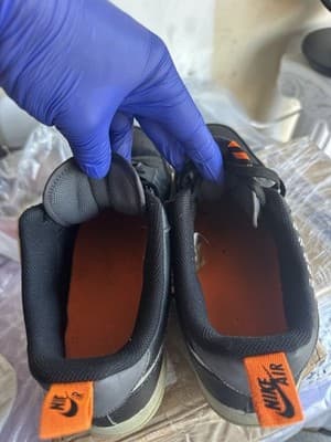 Nike Air Force 1 Low BQ4212-002 Black White Orange Men’s Size 13 - Thumbnail 5