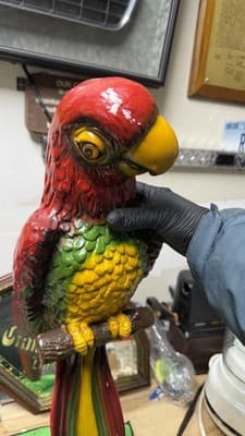 Vintage Parrot Statue Universal Statuary Corp 1976 Resin Bird NO STAND - Thumbnail 14