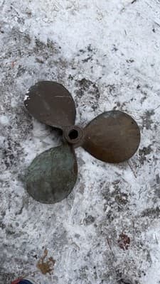 Vintage Bronze Boat Propeller 3 Blade Nautical Marine Decor Patina