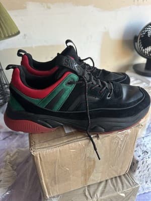 SNKR Project Victory Sneakers – Black/Red/Green – Men’s Size 13 (US)