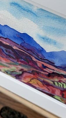 Phyllis Kapp Signed Watercolor Landscape Painting Framed Dated 1989 - Thumbnail 16