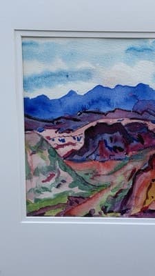 Phyllis Kapp Signed Watercolor Landscape Painting Framed Dated 1989 - Thumbnail 5