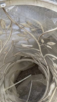 Valerie Metal Bird & Vine Accent Table Glass Top Indoor Outdoor New - Thumbnail 6