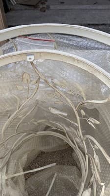 Valerie Metal Bird & Vine Accent Table Glass Top Indoor Outdoor New - Thumbnail 7
