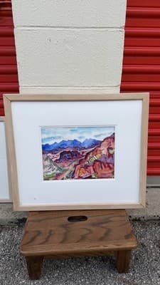 Phyllis Kapp Signed Watercolor Landscape Painting Framed Dated 1989 - Thumbnail 3