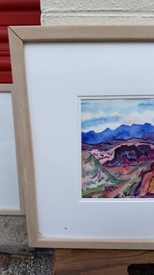 Phyllis Kapp Signed Watercolor Landscape Painting Framed Dated 1989 - Thumbnail 4