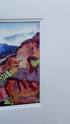 Phyllis Kapp Signed Watercolor Landscape Painting Framed Dated 1989 - Thumbnail 8