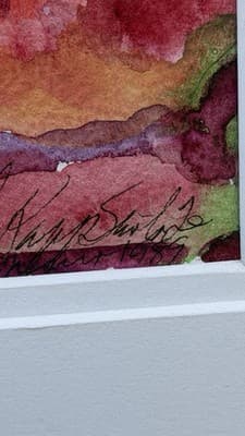 Phyllis Kapp Signed Watercolor Landscape Painting Framed Dated 1989 - Thumbnail 10