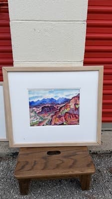 Phyllis Kapp Signed Watercolor Landscape Painting Framed Dated 1989 - Thumbnail 2