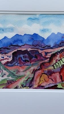 Phyllis Kapp Signed Watercolor Landscape Painting Framed Dated 1989 - Thumbnail 6