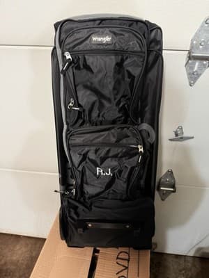 NEW Wrangler 22” Rolling Carry On Luggage Black Travel Bag