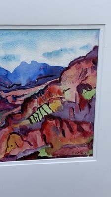 Phyllis Kapp Signed Watercolor Landscape Painting Framed Dated 1989 - Thumbnail 7