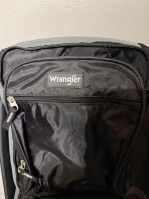 NEW Wrangler 22” Rolling Carry On Luggage Black Travel Bag - Thumbnail 2