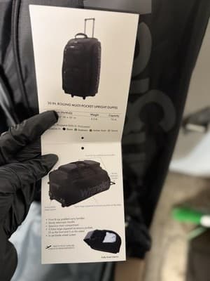 NEW Wrangler 22” Rolling Carry On Luggage Black Travel Bag - Thumbnail 8